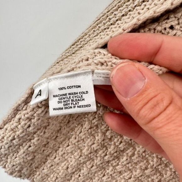 Loft Ann Taylor Chunky Knit Open Front Cardigan Sweater Cream Small Layering - Picture 8 of 11